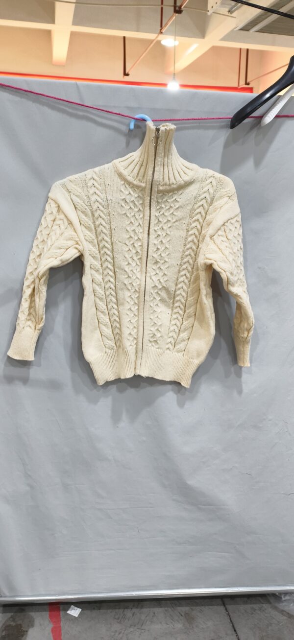 Thick Cashmere Women High Neck Zipper Sweater Cardigan
