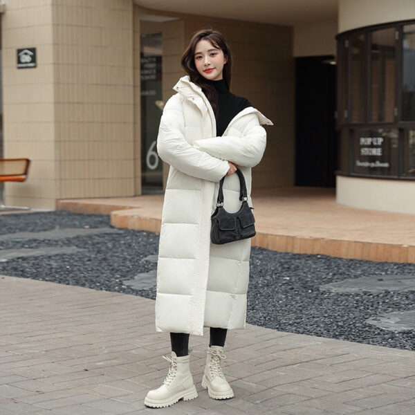 Puffer Thick Coat Black Red Hooded Zipper Keep Warm Fall Winter Casual Clothes