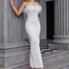 New Ostrich Fur Tube Top Dress For Women