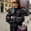 6aa4de3e-1429-48f1-acae-d9f36c6a9e48.jpg Loose Lapel Leather Jacket Fashion Cropped Tops Streetwear