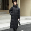 Puffer Thick Coat Black Red Hooded Zipper Keep Warm Fall Winter Casual Clothes