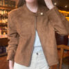 Fashion Short Motorcycle Jacket Women's Clothing