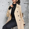 Women's Mid-length Trench Coat British Style Coat