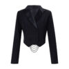 91fea8e6-6693-43be-93d0-2fbd2560900f.jpg Black Backless Beaded Cropped Blazer & High Waist Pants Set