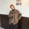 Women's Hong Kong Style Ins Jacket In Loose Retro Leather