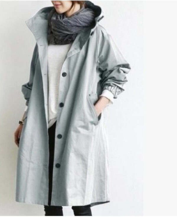 a254f420-75d1-49d9-86c3-d56cc82964a9.jpg Casual Style Windbreaker Women's Mid-Length Waist Long-Sleeved Jacket