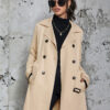 Women's Mid-length Trench Coat British Style Coat
