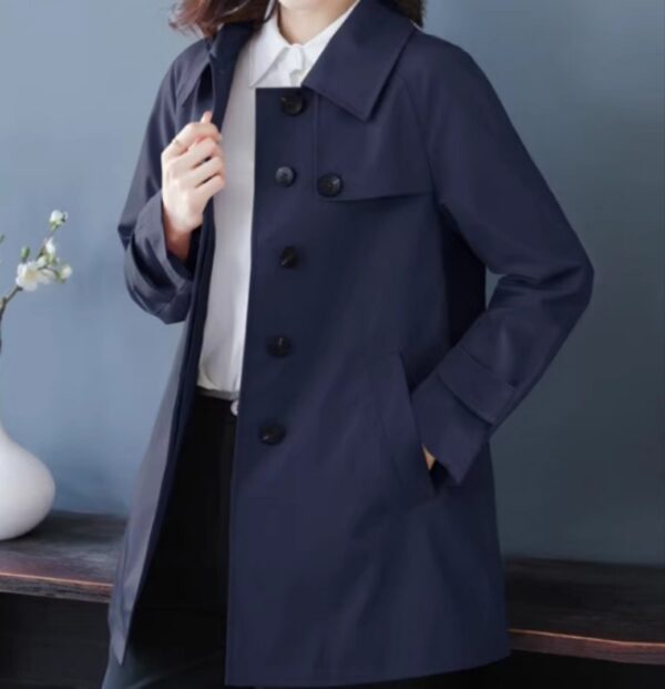 b67a298c-fee0-40c2-b0e6-a37cb24f1864.jpg British Style Short Trench Coat Textured Spring And Autumn Women's Clothing
