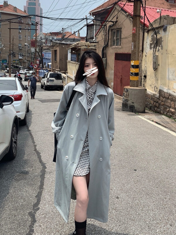bf7672d6-c474-4f00-a87c-85738aa9d5d5.jpg All-match Bomb Street Temperament Jacket Small Mid-length Over-the-knee Jacket