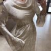 Swing Collar Long Sleeve Jacquard Dress