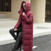 Puffer Thick Coat Black Red Hooded Zipper Keep Warm Fall Winter Casual Clothes