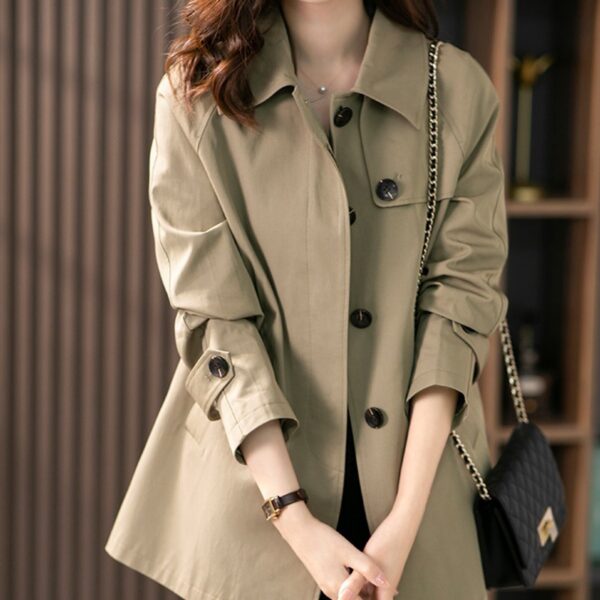 c9fa4b41-c99f-47c1-9f26-9f8639e54805_trans.jpeg British Style Short Trench Coat Textured Spring And Autumn Women's Clothing