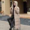 Puffer Thick Coat Black Red Hooded Zipper Keep Warm Fall Winter Casual Clothes