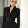 dedf5948-82a8-4199-a22e-2b6b7f44c8e0.jpg Black Long Sleeve Belted Mini Blazer Dress