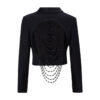 ee033881-0c49-4e25-a80c-7af4d7a6ae95.jpg Black Backless Beaded Cropped Blazer & High Waist Pants Set
